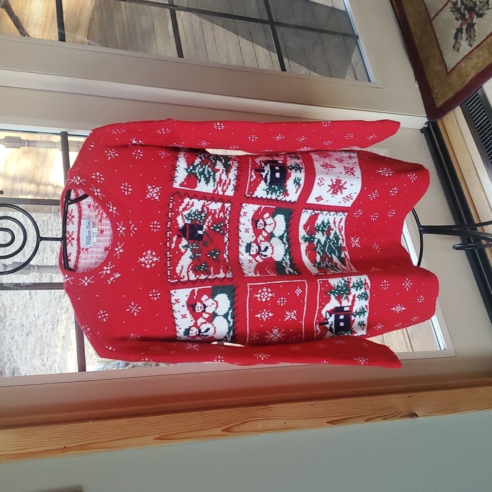 Vintage Willow Bay Long Christmas Sweater / Mini Holiday Dress‎ Sz L 14/16
